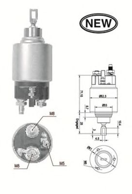 MAGNETI MARELLI 940113050554 -  Тяговое реле, стартер